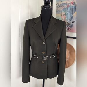 Vertigo Paris Military Dark Academia Moody  Classic Tailored Blazer SM 